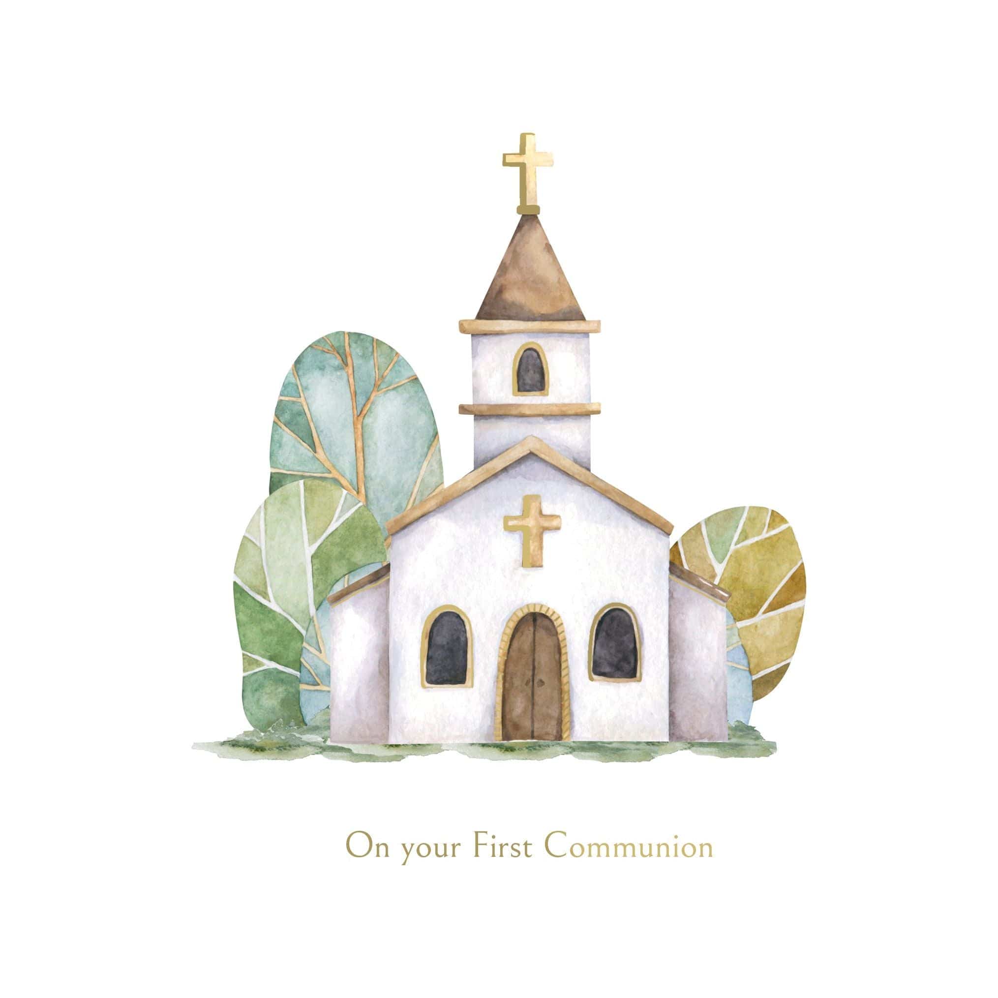 Pictura church communion card from the Everyday Cards collection, featuring religious symbols and elegant design.